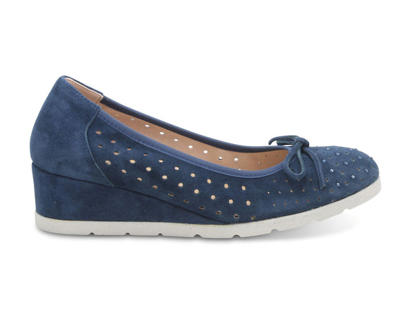 Melluso donna décolleté zeppa in camoscio G202B-211911